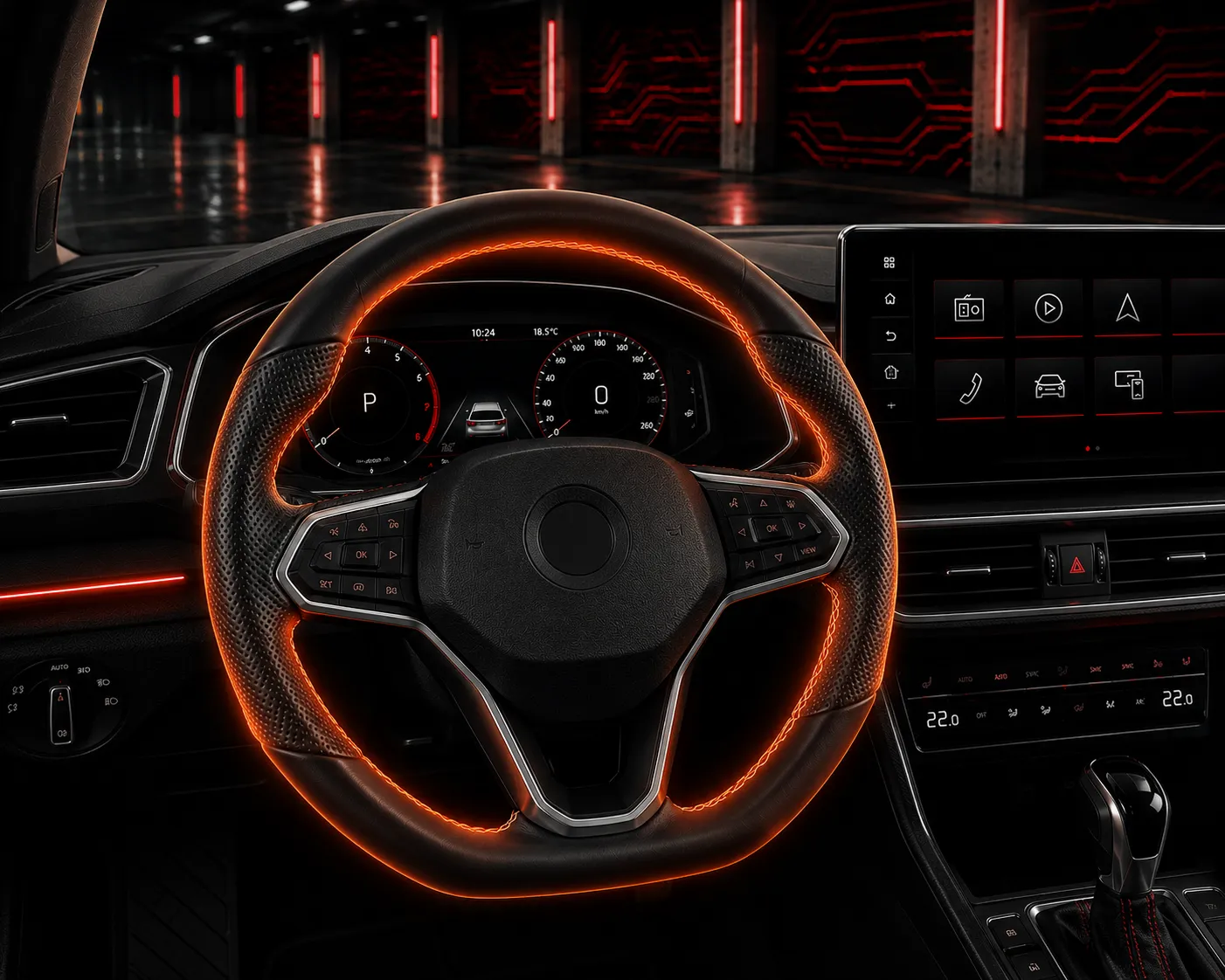 Vyhrievaný volant – realizácia VAG Tech